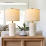 Modern Ceramic Table Lamps Set of 2 - White