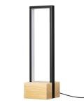 Dimmable LED Bedside Lamp with Wooden Base