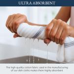 12 Pack Grey Stripe Cotton Kitchen Hand Towels