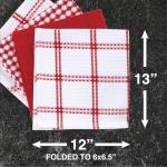 T-Fal Cotton Waffle Dish Cloths (4-Pack) Red