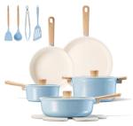 16-Piece Non-Stick Ceramic Cookware Set with Knives