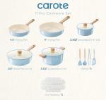 16-Piece Non-Stick Ceramic Cookware Set with Knives