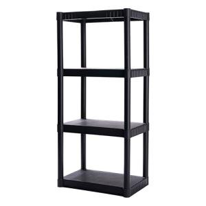 Durable 4-Shelf Plastic Storage Shelves Unit