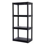 Durable 4-Shelf Plastic Storage Shelves Unit