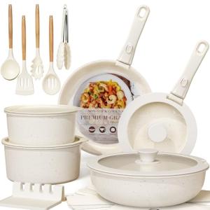 Astercook 21-Piece Ceramic Non-Stick Cookware Set