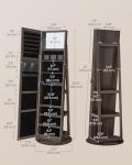 Swivel Jewelry Cabinet with Mirror and Storage