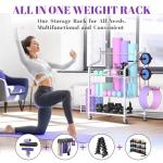 Yoga Mat and Home Gym Storage Rack with Wheels