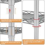 5-Tier Metal Shelving Unit for Home Storage