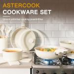 Astercook 21-Piece Ceramic Non-Stick Cookware Set