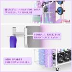Yoga Mat and Home Gym Storage Rack with Wheels