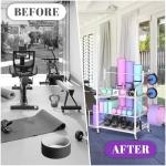 Yoga Mat and Home Gym Storage Rack with Wheels