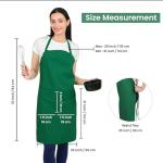 Adjustable Cotton Kitchen Apron with Pockets - 8 Colors