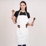 Adjustable Cotton Kitchen Apron with Pockets - 8 Colors