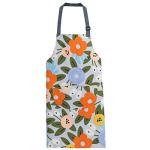 Red Flower Kitchen Apron with Big Pocket
