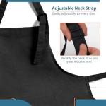 Adjustable Cotton Chef Aprons with Bandanas, 2 Pack