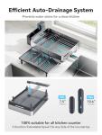 Expandable Stainless Steel Dish Drying Rack - Gray