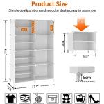 AWTATOS 8 Cube Closet Organizer - White Shelving