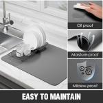 Super Absorbent Dish Drying Mat with Non-Slip Back