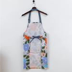 Red Flower Kitchen Apron with Big Pocket