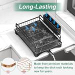 Large Dish Drying Rack with Utensil Holder