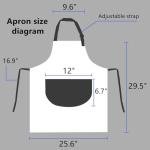 Red Flower Kitchen Apron with Big Pocket