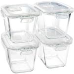 Glass Soup Containers with Lids - 4 Pack
