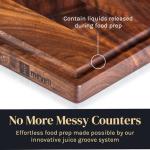 Reversible Walnut Wood Cutting Board with Juice Grooves