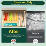 KOCWELL 6-in-1 Bamboo Bag and Wrap Organizer