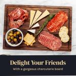 Reversible Walnut Wood Cutting Board with Juice Grooves