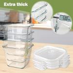 Glass Soup Containers with Lids - 4 Pack