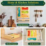 KOCWELL 6-in-1 Bamboo Bag and Wrap Organizer