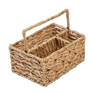 Honey-Can-Do 3-Compartment Wicker Basket Caddy