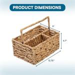 Honey-Can-Do 3-Compartment Wicker Basket Caddy