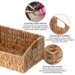Natural Water Hyacinth Storage Baskets Set of 3