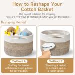 Maxuni 3-Pack Small Woven Storage Baskets