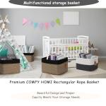 Comfy-Homi 3-Pack Cotton Rope Storage Baskets