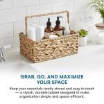 Honey-Can-Do 3-Compartment Wicker Basket Caddy