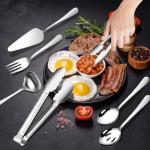 12-Piece Serving Set with Spoons, Forks, and Tongs
