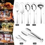 12-Piece Serving Set with Spoons, Forks, and Tongs