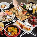 12-Piece Serving Set with Spoons, Forks, and Tongs