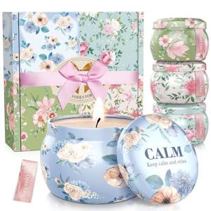 BlissfulOasis 4 Pack Scented Candles Set