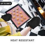 Silicone Short Oven Mitts - Heat Resistant Gloves