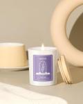 Lavender Scented Soy Candle with Crystals