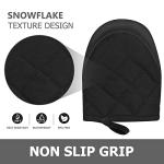 Silicone Short Oven Mitts - Heat Resistant Gloves