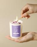 Lavender Scented Soy Candle with Crystals