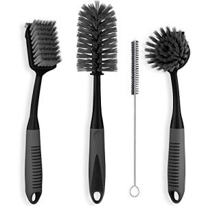 4-Pack Kitchen Dish Brush Set with Non-Slip Handle