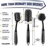 4-Pack Kitchen Dish Brush Set with Non-Slip Handle