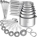 Stainless Steel Measuring Cups and Spoons Set