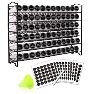 SWOMMOLY Spice Rack Set with 72 Jars & Labels