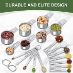 Stainless Steel Measuring Cups and Spoons Set